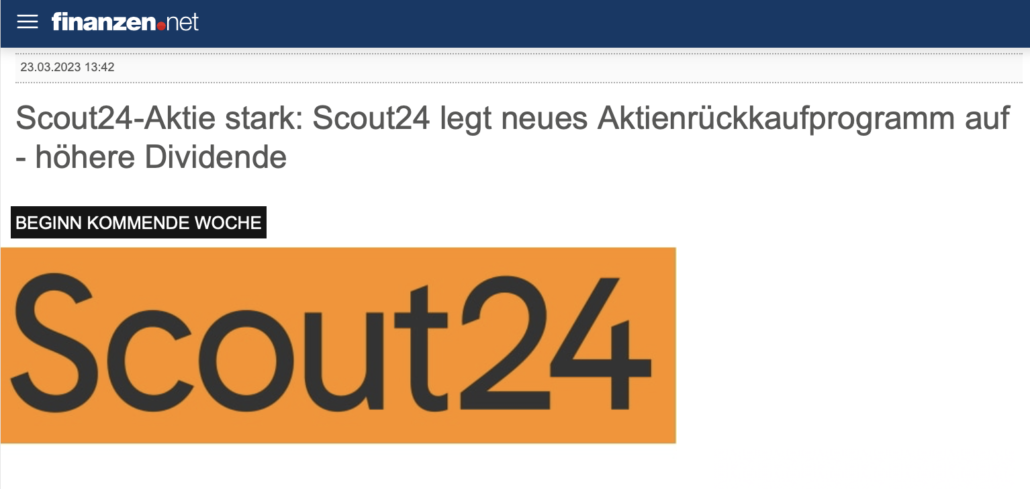 finanzen.net Scout24 News 2023-03-23